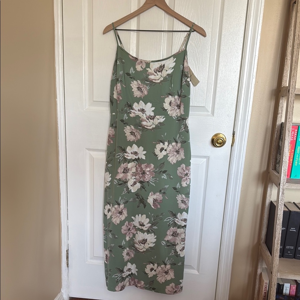 Abercrombie & fitch green Floral Green Dress